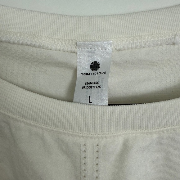 yogalicious seamless bridgett long sleeve White Black Long Sleeve Top 2 Pack L - Picture 4 of 11